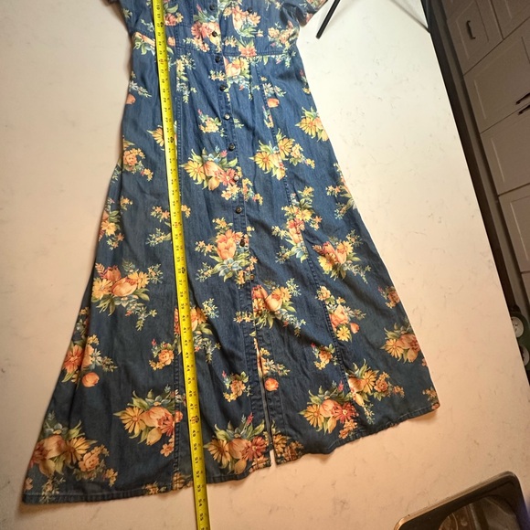 Liz Claiborne Floral Blue Maxi Dress - Picture 6 of 6